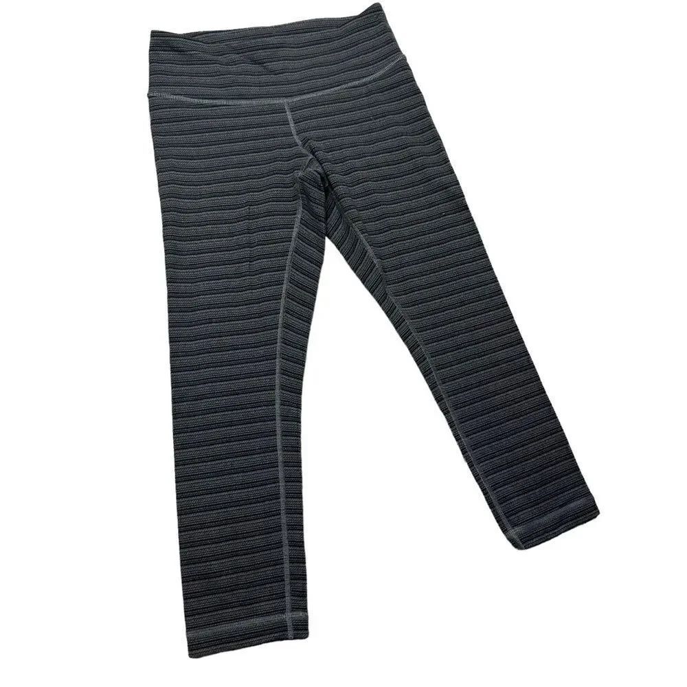 Lululemon Wunder Under Crop Parallel Stripe Size 4